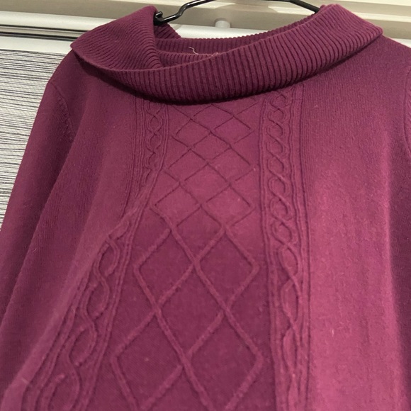 Beautiful purple cowl neck sweater. Requirements size XL. 100% Acrylic - Picture 4 of 5